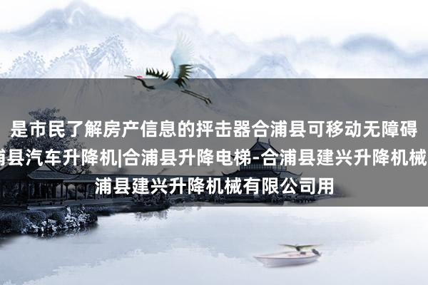 是市民了解房产信息的抨击器合浦县可移动无障碍升降机|合浦县汽车升降机|合浦县升降电梯-合浦县建兴升降机械有限公司用